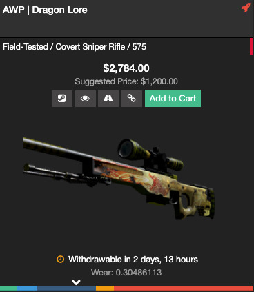 AWP Dragonlore Microtransaction CS:GO