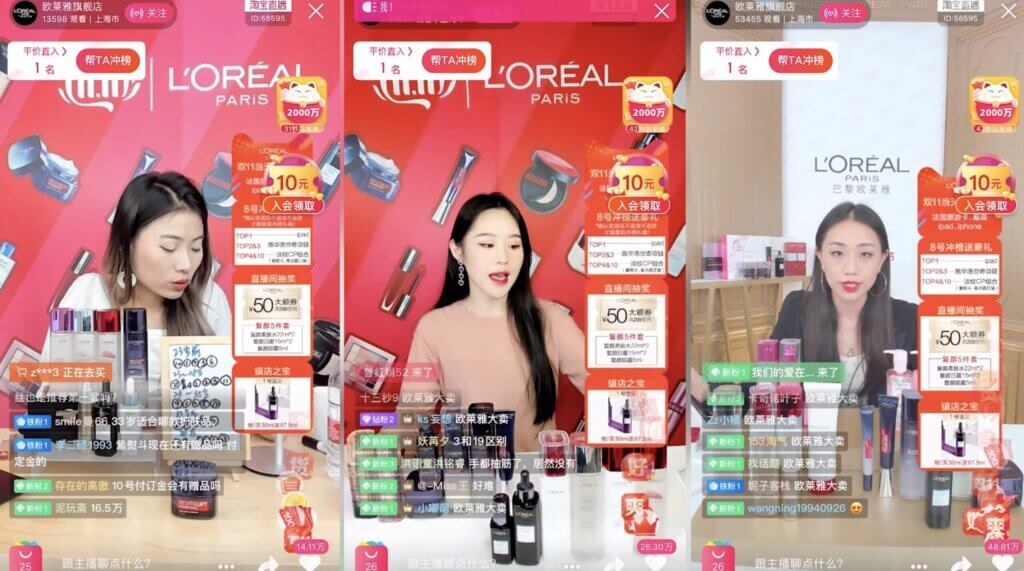 live shopping en chine