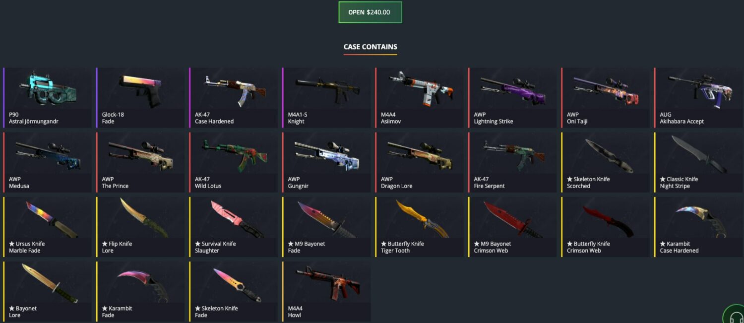 Microtransactions : Loot box Hellcase