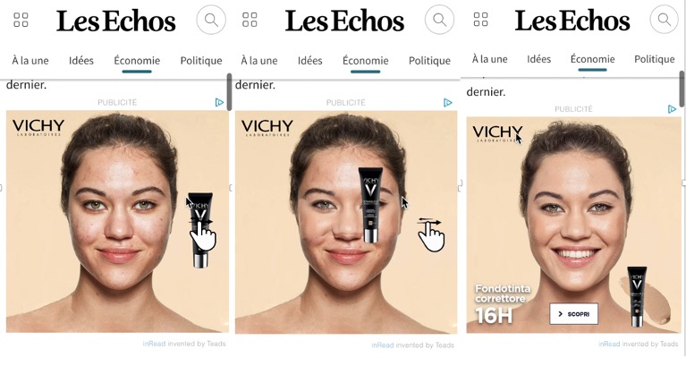 Format innovant développé par Teads pour Vichy et Les Echos Format innovant développé par Teads pour Vichy et Les Echos formats innovants display