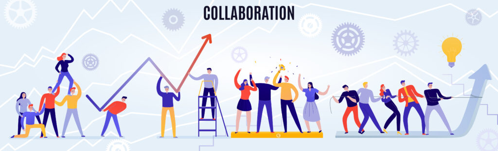 plateformes collaboratives team work team working together in collaboration, plateformes collaboratives