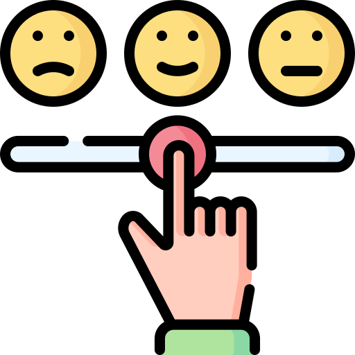 employee happiness slider (sad, happy, neutral)