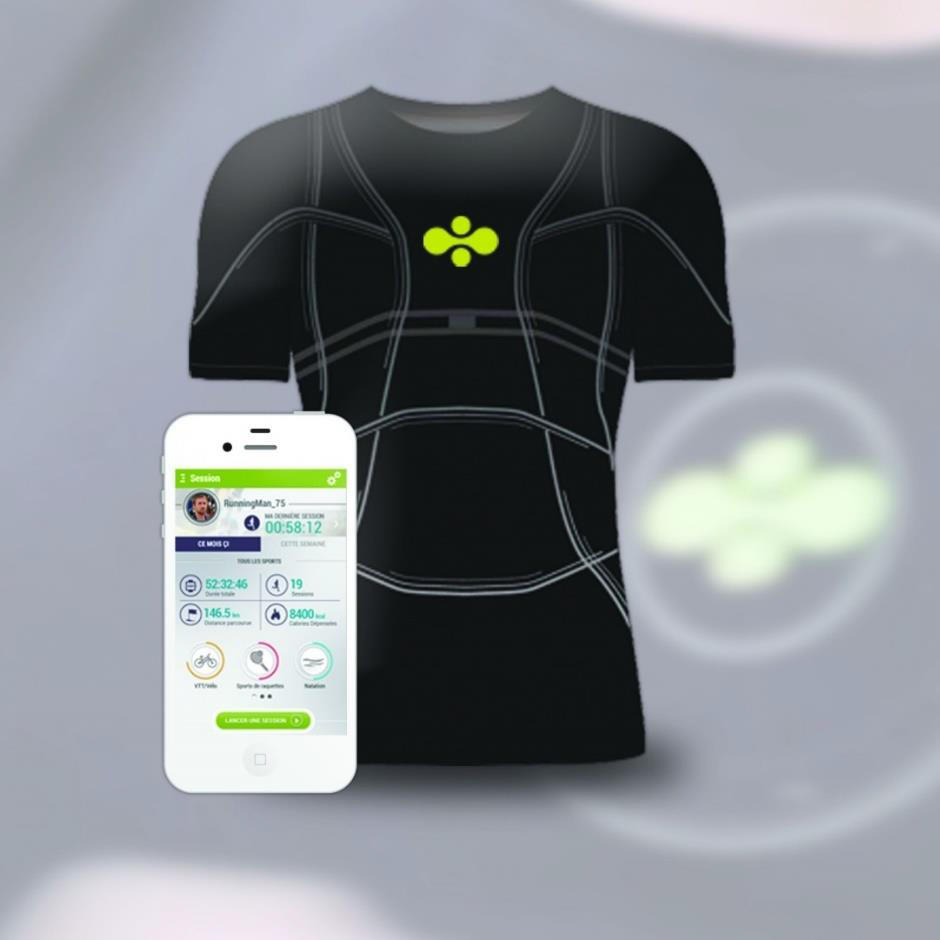 Visuel du t-shirt connecté D-Shirt (image issue du site internet de l’entreprise)