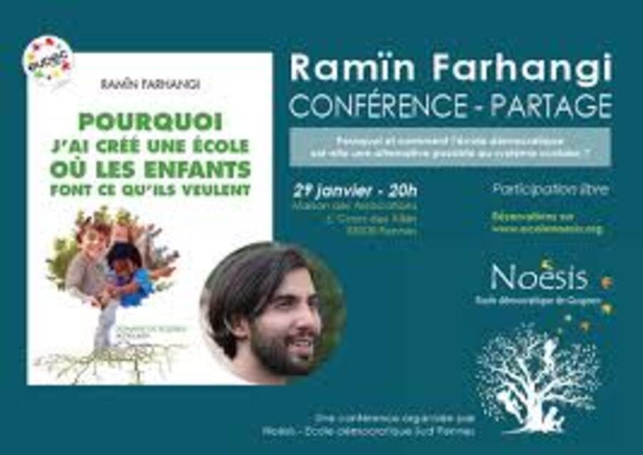 Conférence-Partage Ramin Farhangi, l’école démocratique