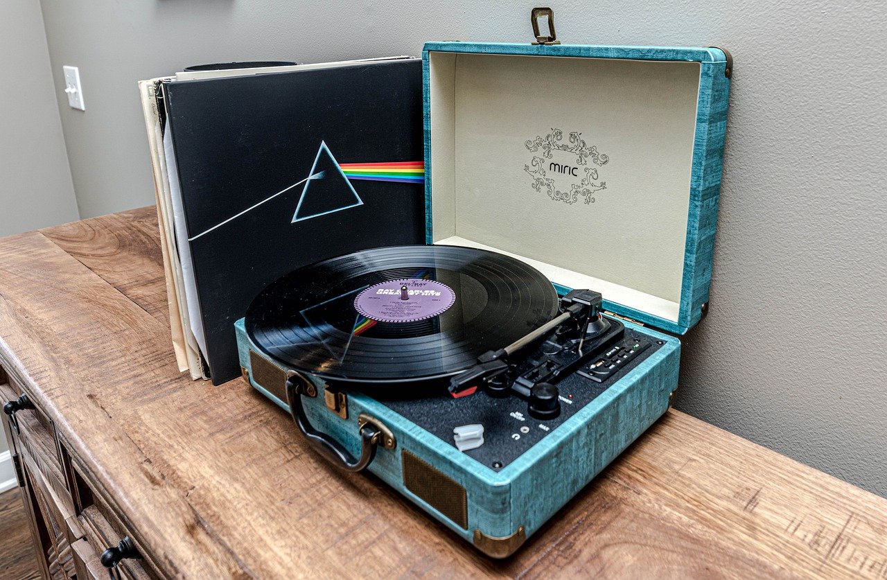 Photo illustrant le vintage Photo rétro d'une platine tourne disque