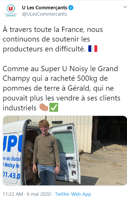 Tweet U sur Reseaux Sociaux du 6 mai