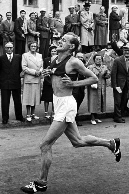Zátopek au marathon Olympique de 1952